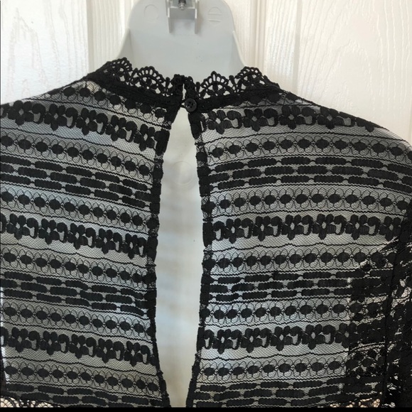 Francesca's Kenna Collection Lace A-Line Mini Black Lace Dress Holiday Dress Med - Picture 6 of 16